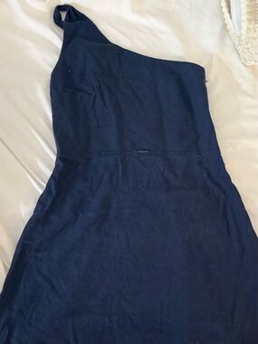 Hollister One-Shoulder Navy Mini Dress